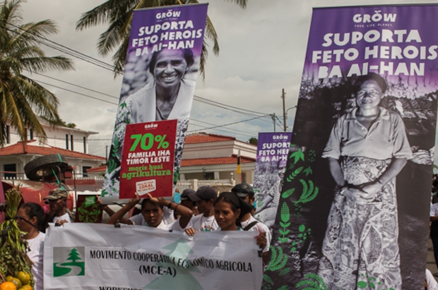 Marching for food sovereignty in Dili